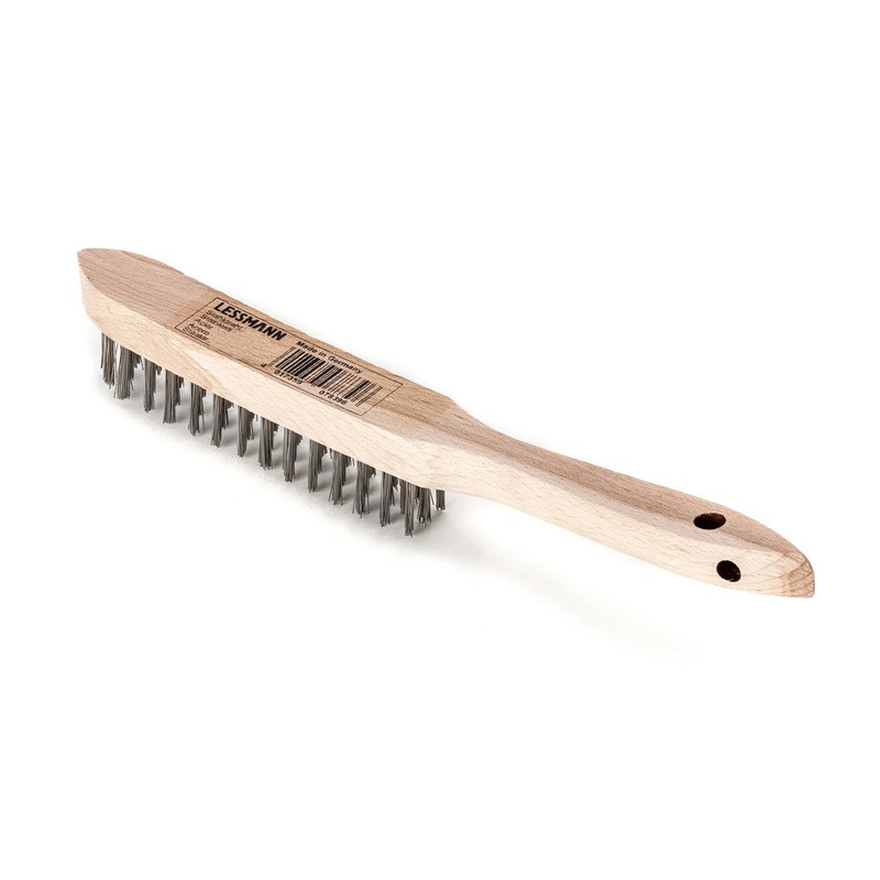 Lessmann Handbürste 3 Reihen ROF glatt 0,35 mm, 103731EZ