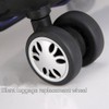 Biafiog 8pcs Luggage Wheels Replacement Kit,Dia 2in/50mm Thick 0.47in/12mm Rubber