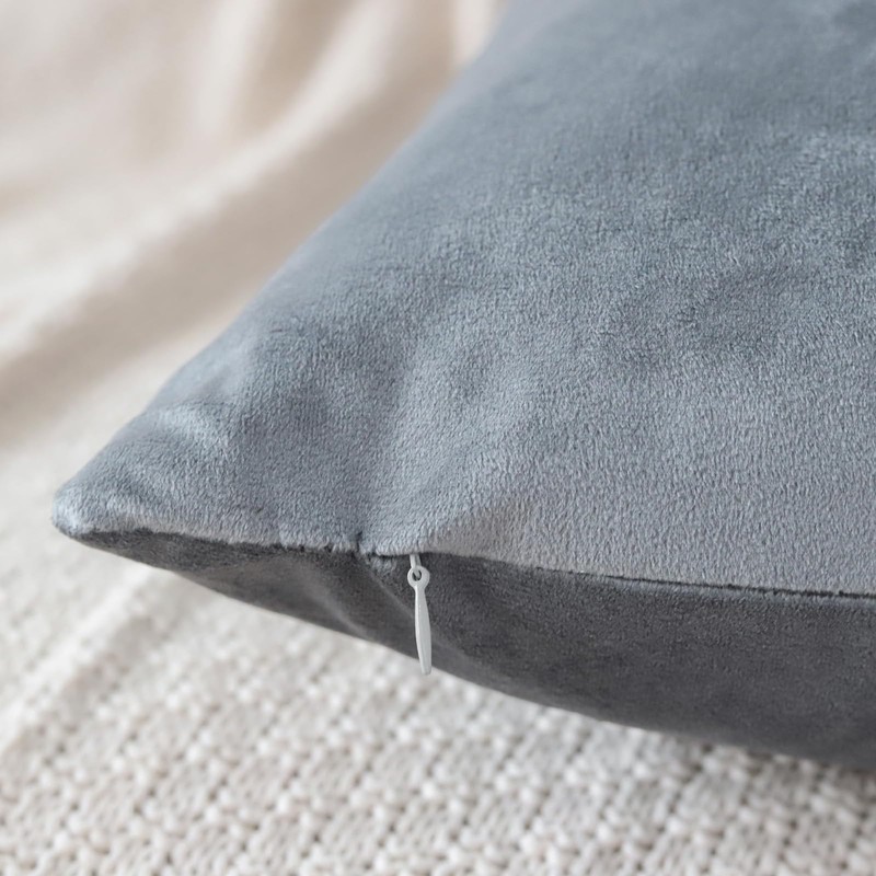 Artscope Luxury Velvet Cushion Covers Decorative Rectangle Pillowcases Soft Solid