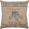 VHC Brands Sawyer Mill Charcoal Pillow, 18x18, Corn Feed