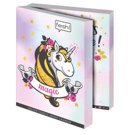 Fesh! Unicorn Advent Calendar for Kids - Beauty Advent Calendar with Hair Accessories for All Unicorn Fans - Pack of 24