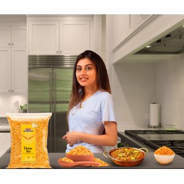 Rani Chana Dal (Split Desi Chickpeas without skin) 128oz (8lbs) 3.63kg Bulk ~ All Natural | Gluten Friendly | NON-GMO | Kosher | Vegan | Indian Origin