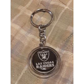Team Sports America LAS VEGAS RAIDERS METAL SPINNER Keychain Key Chain