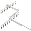 Hoimpro Clothes Drying Rack Retractable Wall Mounted, Tri-Fold Space Saving