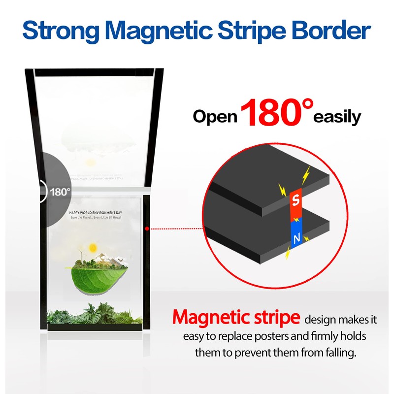VAIIGO Acrylic Sign Holder 8.5x11 Wall Mount - 5 Pack