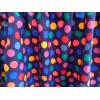 Handmade Valance Multi Color Polka Dots Navy Background Handmade 52"W