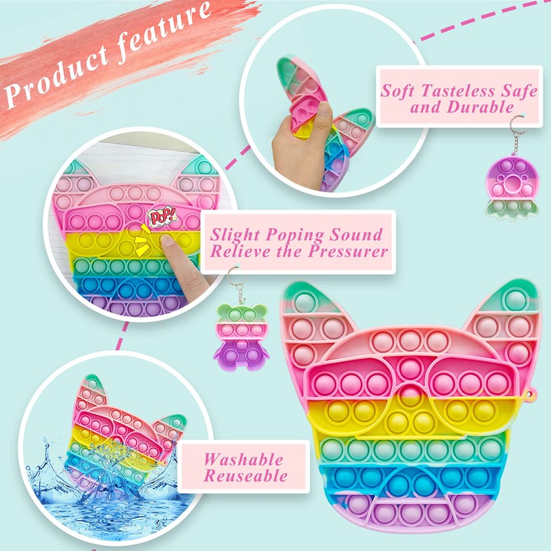 HOOLYUK Pop Fidget Toy Pack, Push Bubble Fidget Sensory Toy