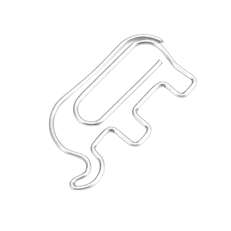 100pcs Paper Clip Cute Elephant Shaped Stainless Steel Paper Clip