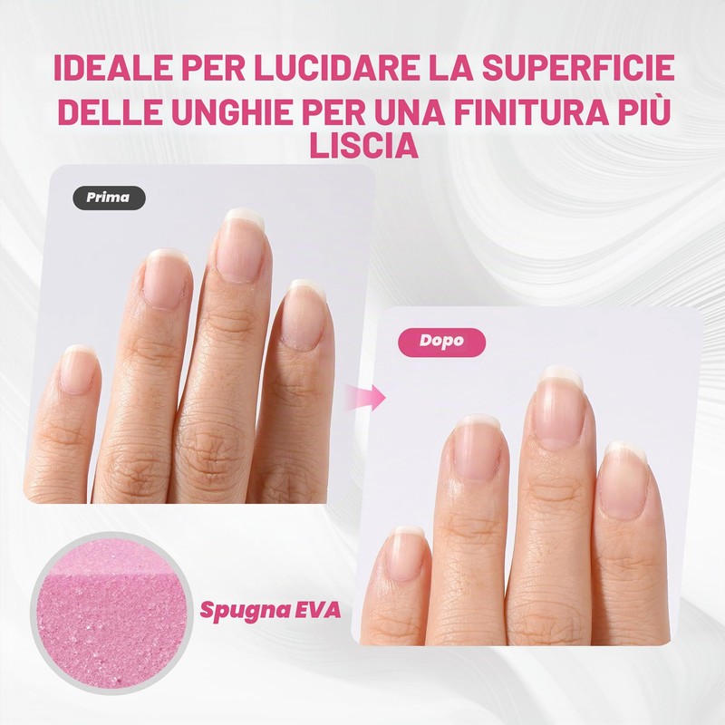 Set di 10 blocchi leviganti per unghie, lima levigante professionale