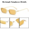 Laurinny Retro Rectangular Sunglasses 90s Rectangle Narrow Glasses Sunglasses Women's