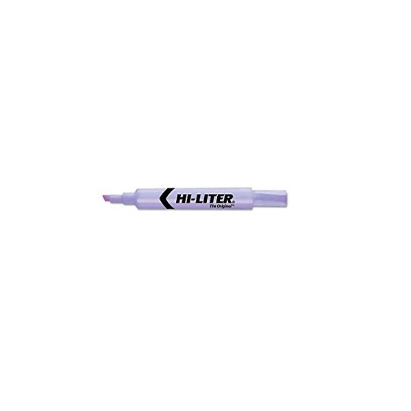 HI-LITER : Fluorescent Desk Style Highlighter, Chisel Tip, Purple Ink