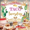 Fiesta Taco Twosday Birthday Banner Taco Twosday 2nd Birthday Backdrop