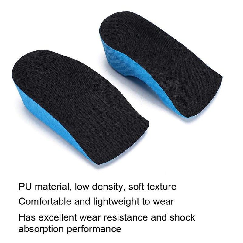 1 Pair Height Increase Insoles PU 2-4cm Invisibility Comfortable Sports