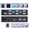 8K@60Hz HDMI KVM Switch 2 Monitors 2 Computers, with 4