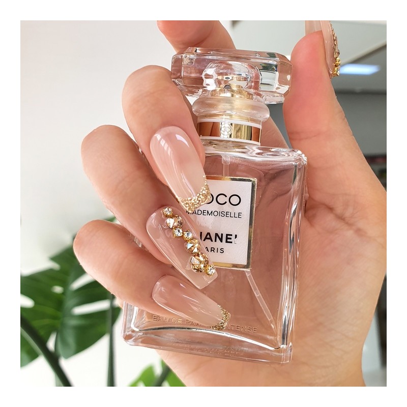 Golden Shadow Stone Handmade Nail Tips - Natural / 골든