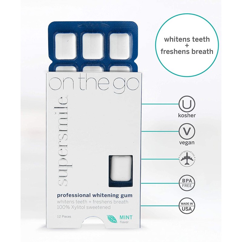 Supersmile Professional Whitening Gum, 12 Count