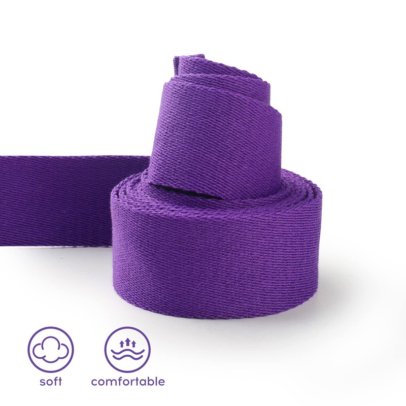 voidbiov D-Ring Buckle Yoga Strap 1.85 or 2.5M, Durable Cotton