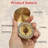 flintronic Outdoor Brass Compass, Pocket Compass, Hiking Compass, Portable with