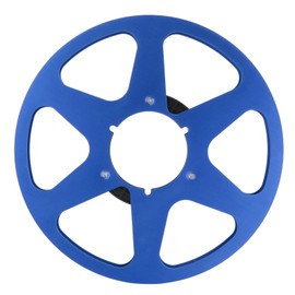 1/4 10.5 Inch Empty Tape Reel 6 Hole Aluminum Alloy Universal Opening Machine Part Sound Tape Takeup Reel Blue