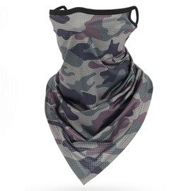 Qikaal Cool Face Cover, Over the Ear, Mesh Fabric, Breathable, UV Protection, Sunscreen, Heat Protection, Face Cover, Face Mask, Face Guard, Cool, Neck Cover, Cool, Neck Guard, Warmer, Gater, Thin