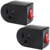 VSEER Grounded Outlet with ON Off Switch (2 Pack), Single