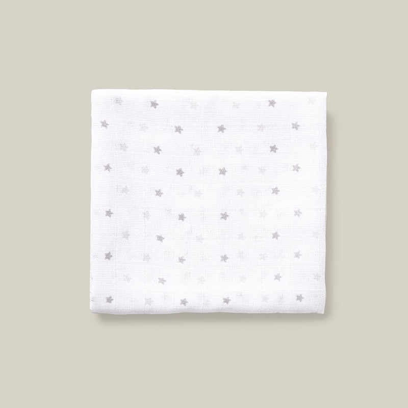 Pack of 3 Grey Baby Muslin Nappies