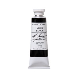 M. Graham Artist Oil Paint Mars Black 1.25oz/37ml Tube