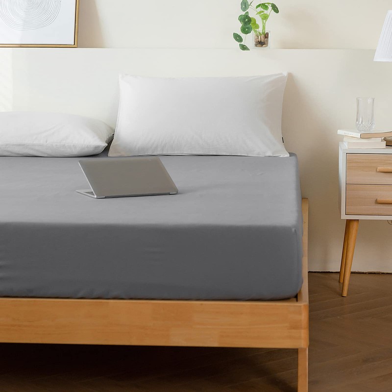 Kono Fitted Sheets King Size 90gsm Brushed Microfiber with 25cm