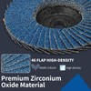 NuoDunco 3 Inch Flap Disc 60Grit 10Pack, W3/8" Arbor Hole