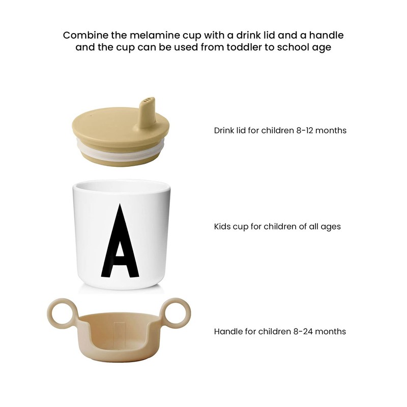 Design Letters Melamine Sippy cups for Baby 7 Oz A-Z