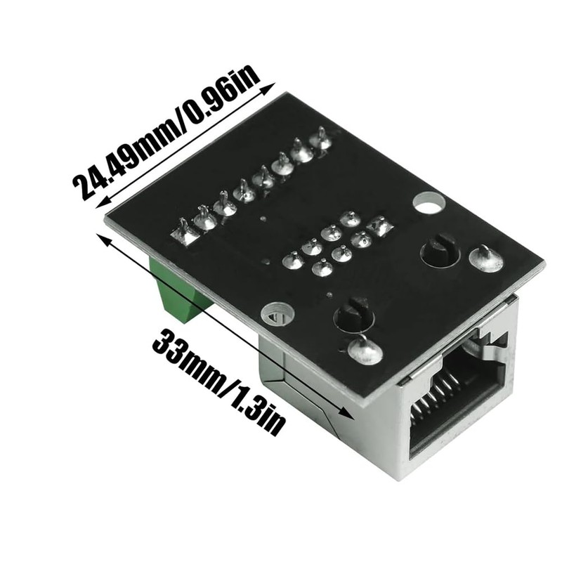 IMCCZONY 4PCS RJ45 Ethernet Female Socket Connector Breakout Board,2.54mm Connector