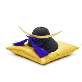 Mini Helmet Ornament Date Masamune (Black & Gold Zabuton)