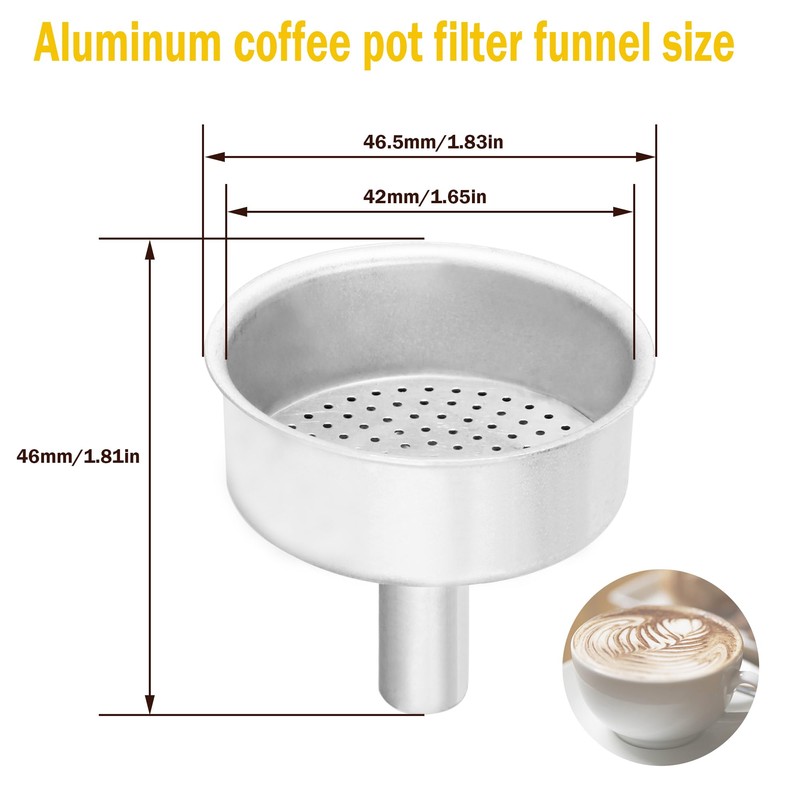 Moka Pot Funnel Replacement 1-Cup Fits for Mocha Coffee Maker,Coffee