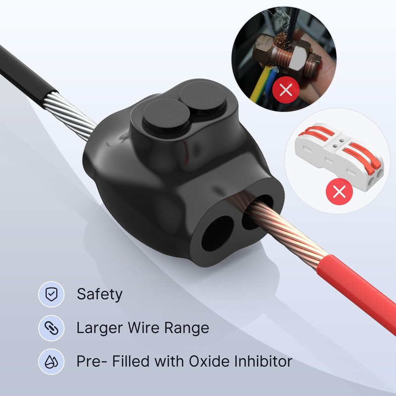RVBOATPAT 2 Port Insulated  Splice Connector 2-14 Gauge Aluminum to