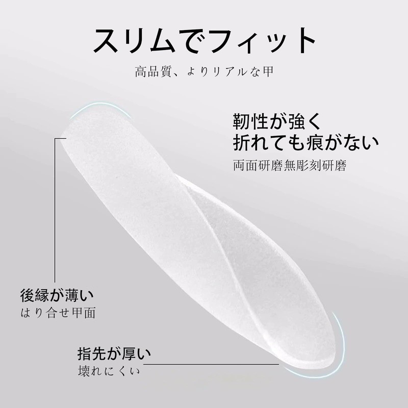 LUYING Nail Tips, Ultra Thin, 300 Pieces, Short, Clear, Sanding,