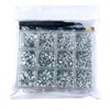 Yantuo Silver AB Mixed Size Jelly AB Rhinestoens Kit with