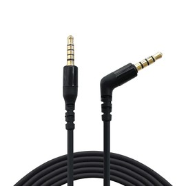 Nova Pro Cable,Rummyluck 3.5mm Main Headset Audio Cable for SteelSeries Arctis Nova Pro Multi-System Gaming Headset,Black Replacement 3.5mm TRRS to TRRRS Cord Wire for Gamedac to Headset(1.5m/4.92ft)