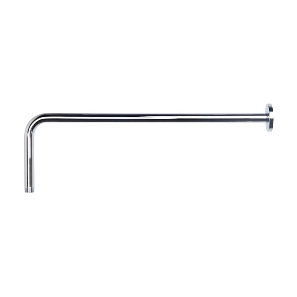Naiture Brass 20" Straight L Shaped Extension Shower Arm with Flange, Extended 90 Degree Arm Perfect for Rainfall Shower Head, Chrome Finish