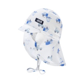 Döll Baby Boys' Tie Hat with Peak and Neck Protection Hat, Dream Blue 3510