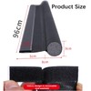 2 x 96 cm black draught excluder for doors, draught