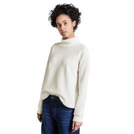 Street One Women's Shirt with Fine Structure, off white