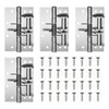 4 Pack Door Hinges Matte Silver, Manganese Steel, 4 Inch