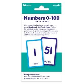 Scholastic Flash Cards: Numbers 0 – 100, 56 cards , Ages 3 4 5 6 Preschool 3 Language Engli