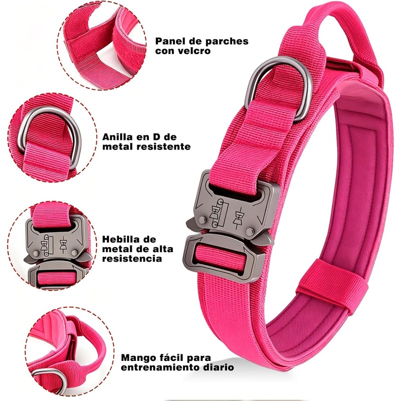 Collar de Perro Táctico, Collar para Perro de Nailon Militar