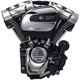 Kustom Cycle Parts Black & Grey American Flag Points/Timing Cover Compatible with Harley Davidson M8 Motor 2016 to Current. Made in The USA