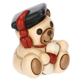 THUN, Hand-Painted Ceramic Graduation Teddy Party Favours Small Version 5.5 x 4.7 x 7.7 cm