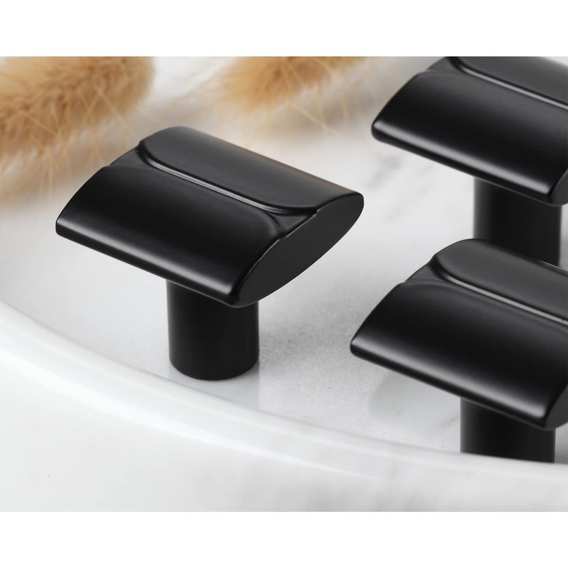 AITITAN 10 Pack Matte Black Cabinet Knobs Black Knobs for