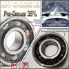 FUSHIBEARING 6200 2RS Ball Bearings 10x30x9 mm, Pre-Lubricated ABEC 5