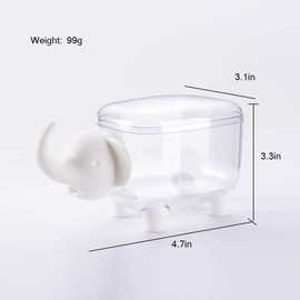 Creative Q-Tip Elephant Cartoon Cute, Cotton Bud Container, Dressing Table, Bathroom Organiser Set, Cotton Pad Dispenser, Make Up Organiser for Cotton Buds, Cotton Pads, Cotton Swab, Toothpick,