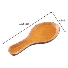 UPware Melamine Spoon Rest Spoon Holder Kitchen Utensil Holders 9.625 Inch for Kitchen Counter Dining Table (Crackle Orange)